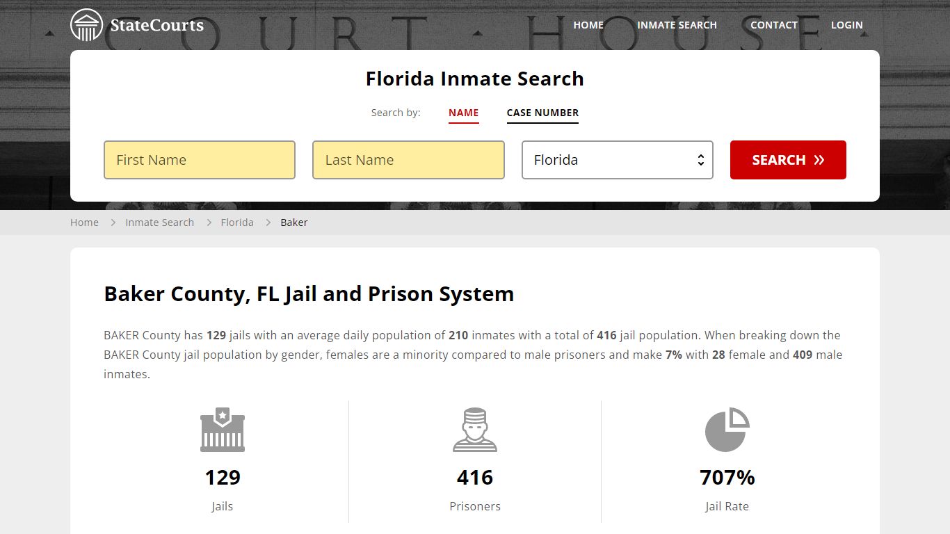 Baker County, FL Inmate Search - StateCourts